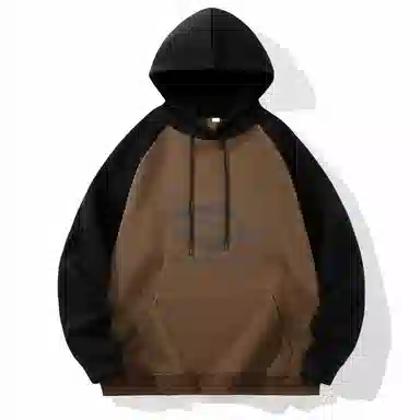 三体 文明问题系列连帽套头拼接撞色字母印花休闲宽松重磅卫衣 男女同款