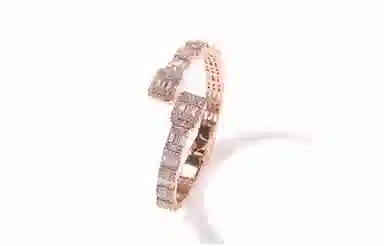 若觅 满钻 嘻哈 合金 锆石 手镯 男款