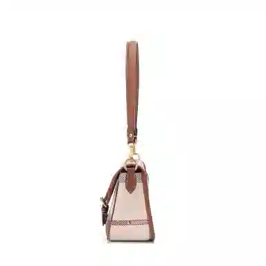 Aquascutum PVC Shoulder Bag Brown