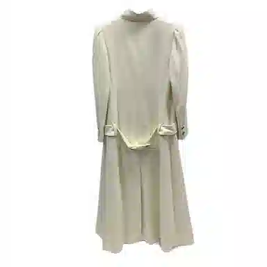 CHANEL 21A Castle Trench Coat White