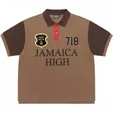 Stussy x Denim Tears SS25 Brown Polo