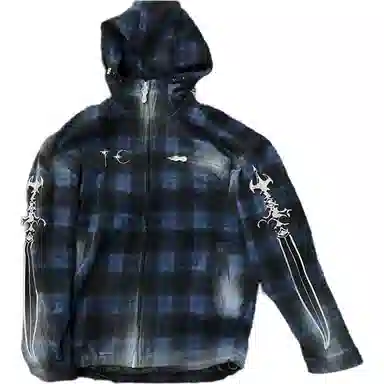 THUG CLUB Flannel Zip Hoodie