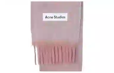 Acne Studios Logo Scarf Pink