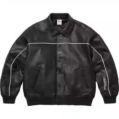 Supreme x Nike Leather Varsity Jacket