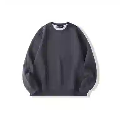 我是大卫 简约纯色基础款宽松圆领卫衣 男女同款