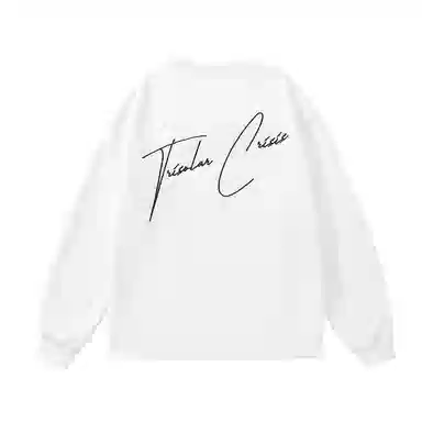 三体 水滴危机系列 简约字母绣花休闲宽松复古美式高街潮牌套头圆领百搭重磅基础款纯色学生多巴胺日常通勤卫衣 男女同款