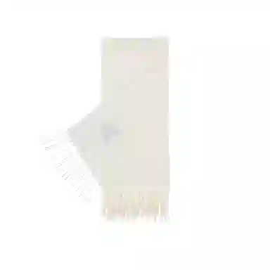 匹克 纯色英伦风防风保暖小香风软糯亲肤两用 绒线围巾 男女同款情侣款 米白色