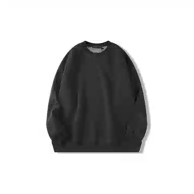 我是大卫 港风宽松美式简约百搭纯色圆领长袖卫衣 男女同款 深灰色