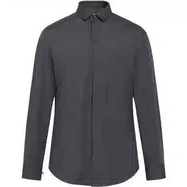 利郎 纯色翻领修身长袖衬衫 男款