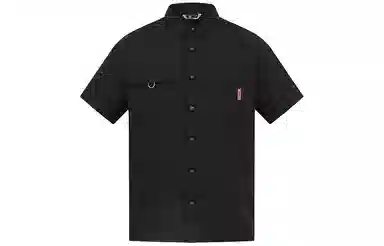 探路者 纯色宽松速干短袖衬衫 男款