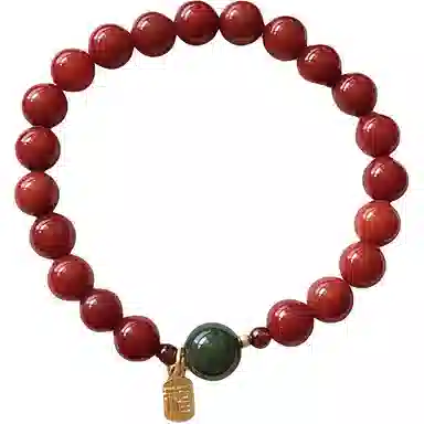 【福常在】 指尖瑰宝 招财纳福福运转运平安纳财纳福诸事顺利福牌古风国潮招财#好运天然 玛瑙 玉石手串 男女同款情侣款