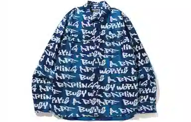 BAPE FW22 Letter Logo Plaid Shirt