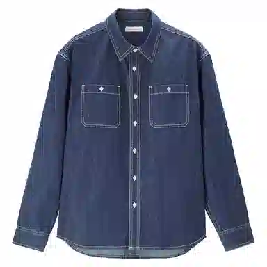 佐丹奴 时尚潮酷纯色长袖衬衫 男款