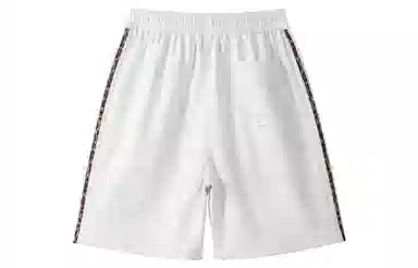 王者荣耀 裴擒虎款 美式复古撞色虎纹宽松舒适通勤高街百搭直筒垂感五分抽绳休闲短裤 男女同款