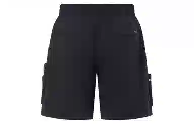 中国李宁 黄金年代 纯色宽松休闲工装短裤 男款 黑色