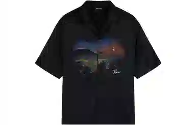 REPRESENT Scenic Letter Print Shirt Black