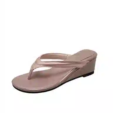 美洲爵士 小众时尚豹纹通勤百搭人字拖鞋 女