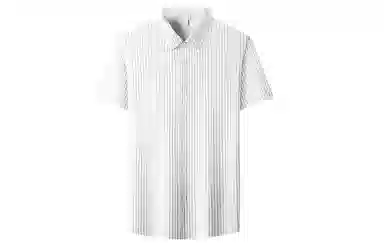 富铤 经典条纹尖领商务短袖衬衫 男款