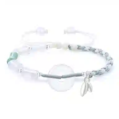 老凤祥 竹愿平安扣节节高升国潮新中式国风潮流简约通勤百搭轻奢小众高级感礼盒#好运 玉髓 手链 男女同款情侣款