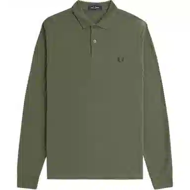 Fred Perry Long Sleeve Polo Green