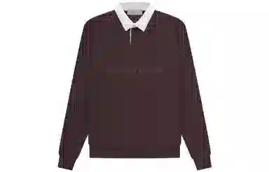 Fear of God Essentials Waffle Henley Rugby Plum