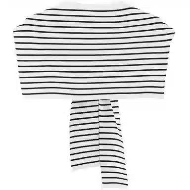 太平鸟 条纹针织披肩搭肩时髦无袖连衣裙 女款