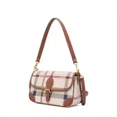 Aquascutum PVC Shoulder Bag Brown