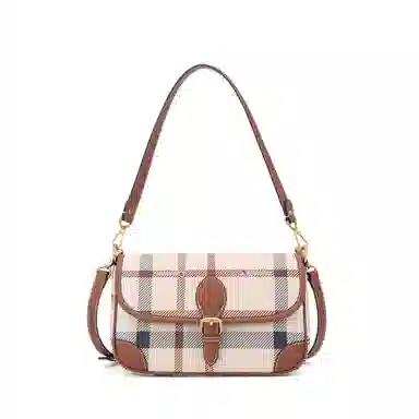Aquascutum PVC Shoulder Bag Brown