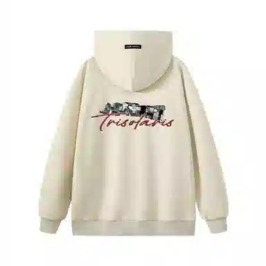 三体 宇宙将为你闪烁系列 简约基础款字母印花连帽开衫休闲美式复古宽松百搭高街潮牌街头嘻哈长袖重磅卫衣 男女同款