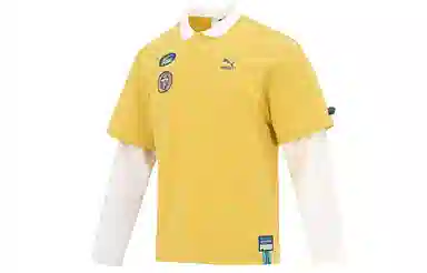 PUMA Team Badge Polo Longsleeve Yellow