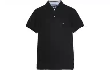 Tommy Hilfiger Logo Polo Black