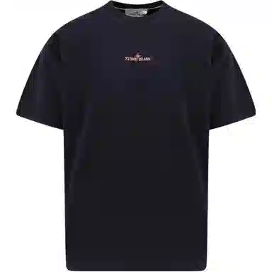 Stone Island Logo Print T-Shirt Black
