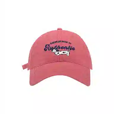 心水好物 卡通小狗刺绣字母百搭遮阳帽大头显脸小 棉 鸭舌帽 男女同款情侣款