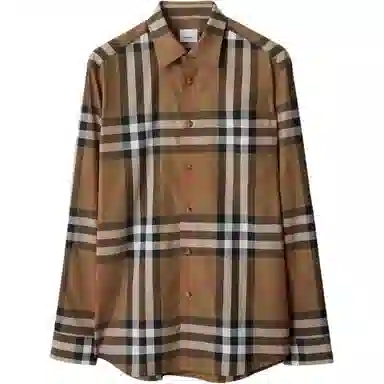Burberry Check Shirt Brown