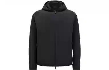 Moncler Neoprene Zip-Up Hoodie