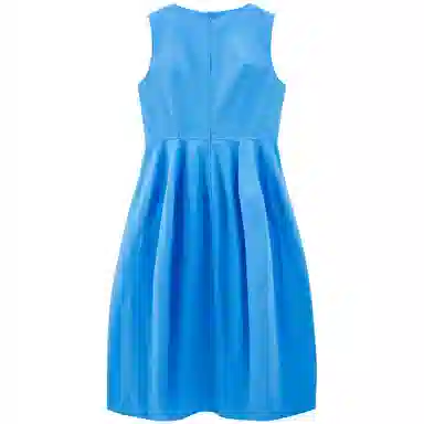 太平鸟 条纹针织披肩搭肩时髦无袖连衣裙 女款