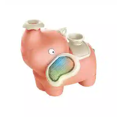 咕轹 喷雾小象电动卡通造型会冒烟悬浮球 玩具