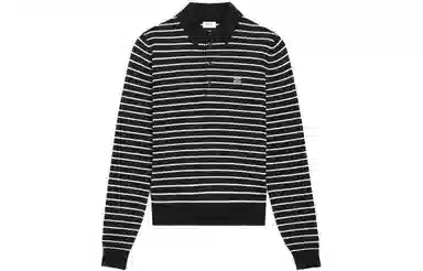 CELINE Striped Triomphe Polo In Fine Wool Polo