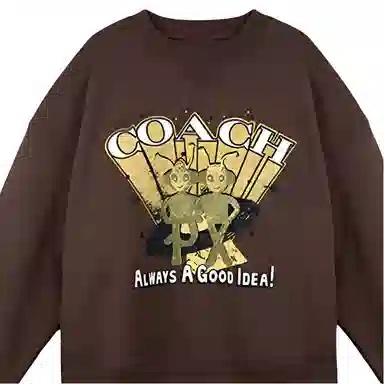Coach Logo Crewneck Sweatshirt Cocoa