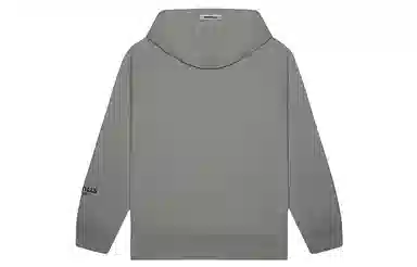 Fear of God Essentials FW20 3D Silicon Applique Pullover Hoodie Charcoal Cement Logo