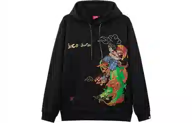 鬼洗 宽松型连帽套头长袖卫衣 男款