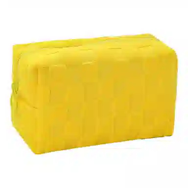 米甜兔 棋牌格枕头化妆包女士便携大容量洗漱包毛巾布手拿化妆包