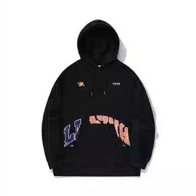 中国李宁 重燃系列 字母连帽舒适透气百搭运动卫衣 男女同款 黑色