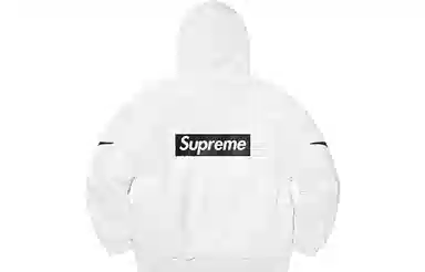 Supreme x Nike Box Logo Leather Jacket White