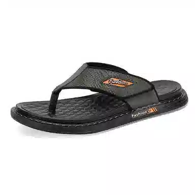 潮泽 简约舒适 车缝线 防磨防滑人字拖鞋 男款