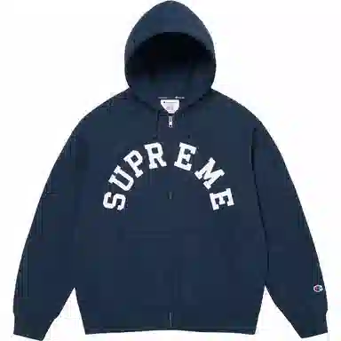 Supreme x Champion Zip Up Hooded Sweatshirt