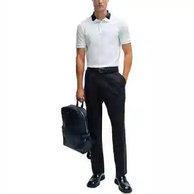 HUGO BOSS Slim-Fit Polo Shirt With Colour-Blocked Collar Polo