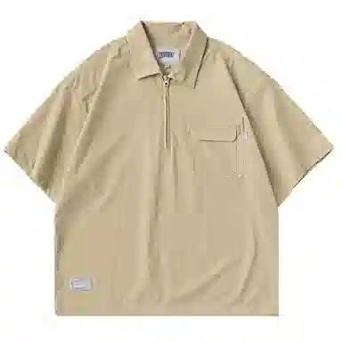 KXLFCHN Retro Half-Zip Polo Shirt