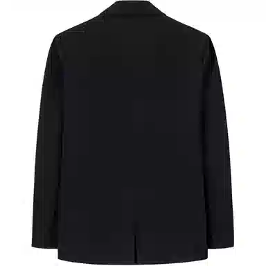 超级安踏 纯色单排扣舒适透气百搭长袖西装 男款 基础黑