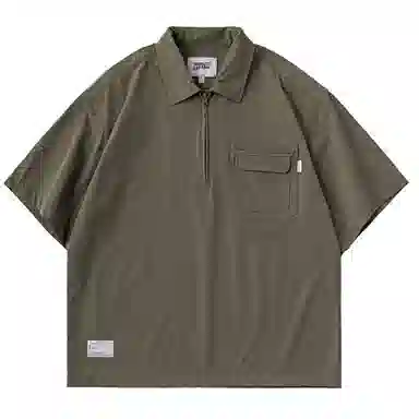 KXLFCHN Retro Half-Zip Polo Shirt